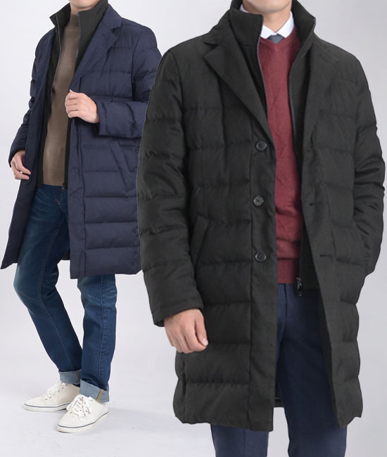 フェイクレイヤードダウンコート