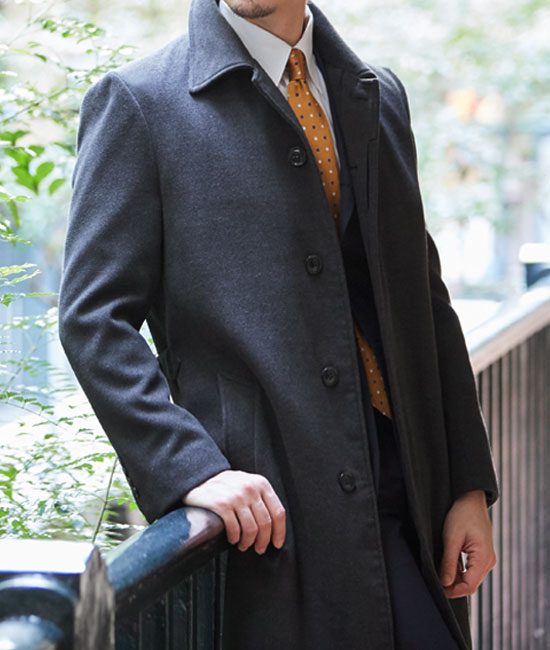 シングルステンカラーコート